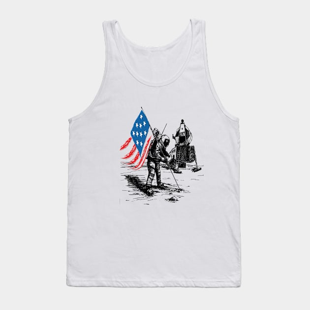 USA flag in space Tank Top by momo1978